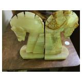 Horse head book ends