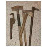 Early tools:  hatchet pipe, wrench, s