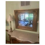 Gold Framed Beveled Edge Mirror -  33'x37'