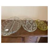 Three serving vegetable dishes