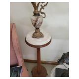 Marble top fern stand with pitcher display