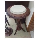 Marble top candle stand