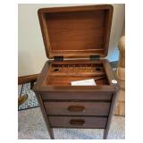 Two drawer sewing table with lid