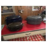 3 Roasting Pans - Granite