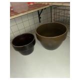 Two crock bowls