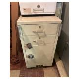 Metal file drawer with combination lock