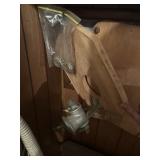 Meat grinder on wooden board