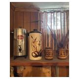 Coffee, pot, jar, mugs