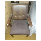 Leather side chair