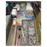 4 drawers full:  Screws, Nails, Wire and Misc.