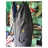 Large bag with blanket and men's clothes