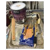 Painting supplies and paint