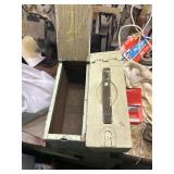 Two wooden drillbit boxes, and lots of various