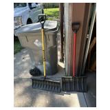Two snow shovels