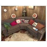 Mid-century modern sectional couch - curving