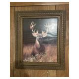 Wood frame Buck Deer Picture - 22x26
