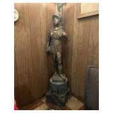 Ceramic Soldier in metal armor - 48ï¿½ tall