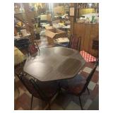 Mid-century, modern dining table and chairs