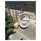 Concrete garden basket and Planter