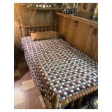 Twin bed and bedding