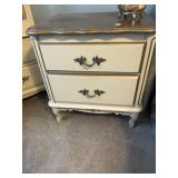 Two drawer French provincial nightstand