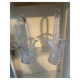 Two glass baskets