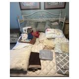 Miscellaneous linens all on bed - Bargain pile