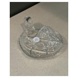 Press glass, one handle nappy