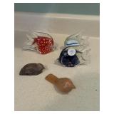 Glass fish and birds