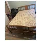 Full size wooden bed