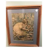 Picture little girl with flowers