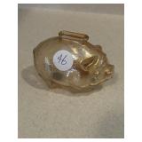 Carnival glass piggy bank