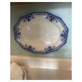 14' Blue & White Serving platter - Johnson