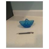 Small Blue glass basket