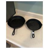 2 cast iron Skillets