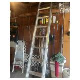 Aluminum extension ladder, Werner 16 foot