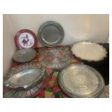 Celery dishes, several serving dishes