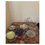 Candy dishes, bowls, bottle