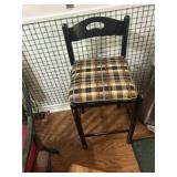 High top chair and wooden stool