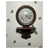 Morgan dollar clock with shelf and eagle