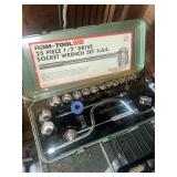 Two socket sets 1/4 inch and 1/2 inch