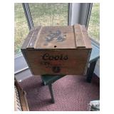 Wooden COORS advertising box