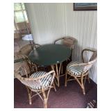 Round patio table and four chairs