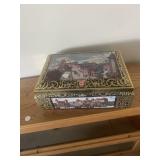 Metal storage box full candles