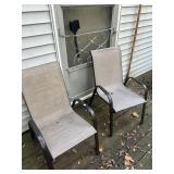 Patio chairs, and small table