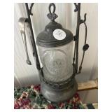 Antique Victorian pickle, caster with glass,