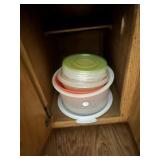 Tupperware and various serving plates