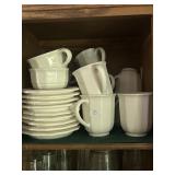 Set a white Pfaltzgraft in three various cabinets