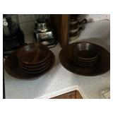 Wooden salad bowls