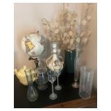 Vases globe, wine, flask, teapot